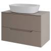 Тумба с раковиной Orange Line Li-70TuLMDF+B08-500W латте матовый, 70 см