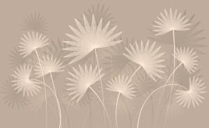 3D Фотообои Artegrafico «Пальмовые листья в карамельных оттенках» PL-013 канвас