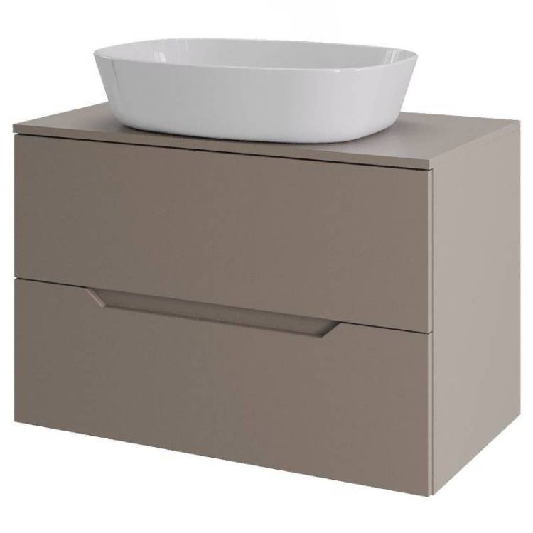 Тумба с раковиной Orange Line Li-70TuLMDF+B08-500W латте матовый, 70 см