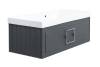 Тумба с раковиной La Fenice Cubo FNC-01-CUB-G-100 Серый, подвесная, ручка хром