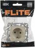Розетка 1-местная с заземлением и шторками IEK Flite FI-R14-16-1-K86 сливочный фото 2