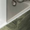 Шторка на ванну MaybahGlass MGV-772-6 50x140, поворотная, стекло бронза матовая 6 мм, профиль черный, с полотенцедержателем фото 5