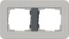 Рамка 2-постовая Gira E3 серый/антрацит 0212422