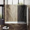 Шторка на ванну MaybahGlass MGV-88-5ш стекло графит матовый, профиль хром матовый, 1400x800