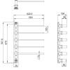 Полотенцесушитель электрический Wonzon & Woghand WW-A355-GM встраиваемый, Темный графит фото 2