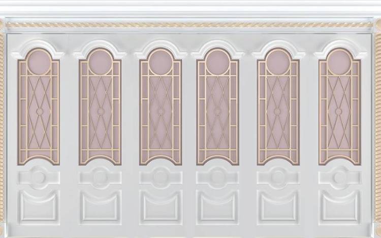 3D Фотообои Artegrafico «Розовые витражи» DR-001 акварель