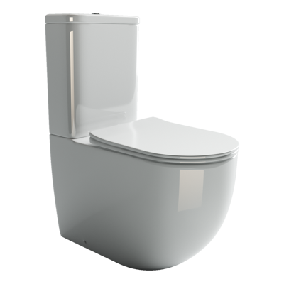 Унитаз-компакт Ceramica Nova Mia CN1801 безободковый, сиденье микролифт, белый