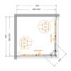 Душевой уголок Cezares Relax RELAX-304-A-2-90-C-GM оружейная сталь, стекло прозрачное, 90x90 фото 4