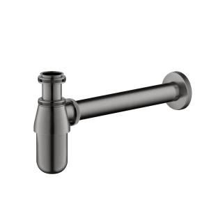 Сифон для раковины Aquatek AQ6014BGM черный хром шлифованный