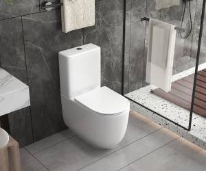Чаша напольного унитаза AQUAme AQM1008PRO с сиденьем микролифт, белая