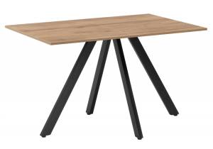 Стол Woodville Keon 619929 дуб табачный, черный 118(141.8)x78x75