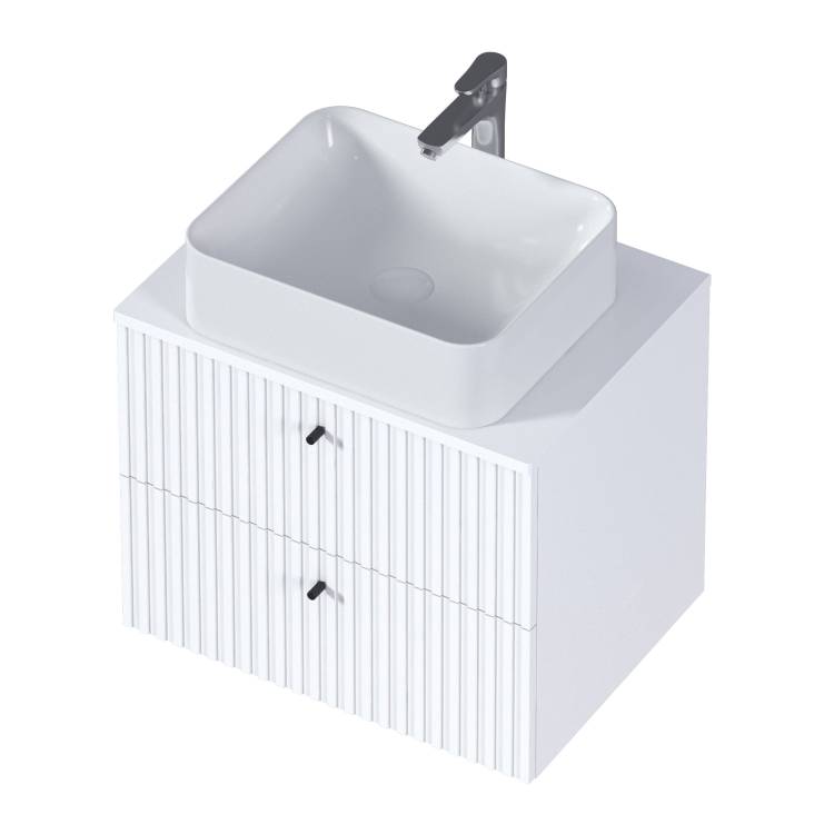 Тумба под раковину 1MarKa Desire Ц0000033177 монолит айсберг, эмаль белая, 60x50x48.7