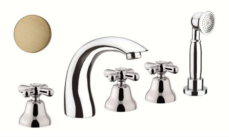 Смеситель на борт ванны Fiore Margot 26CR0608 хром