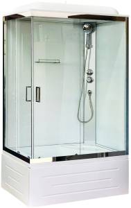 Душевая кабина Royal Bath BP RB8120BP5-WT-CH-R с высоким поддоном, с сиденьем