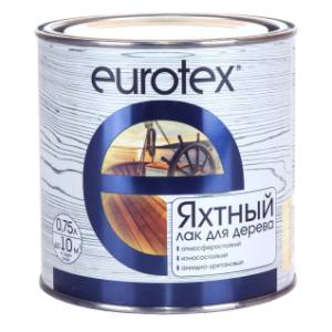 Лак яхтный алкидно-уретановый EUROTEX глянцевый 0.75 л