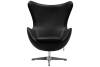 Кресло Bradex Home Egg Style Chair RF 0539 черный, натуральная кожа фото 2
