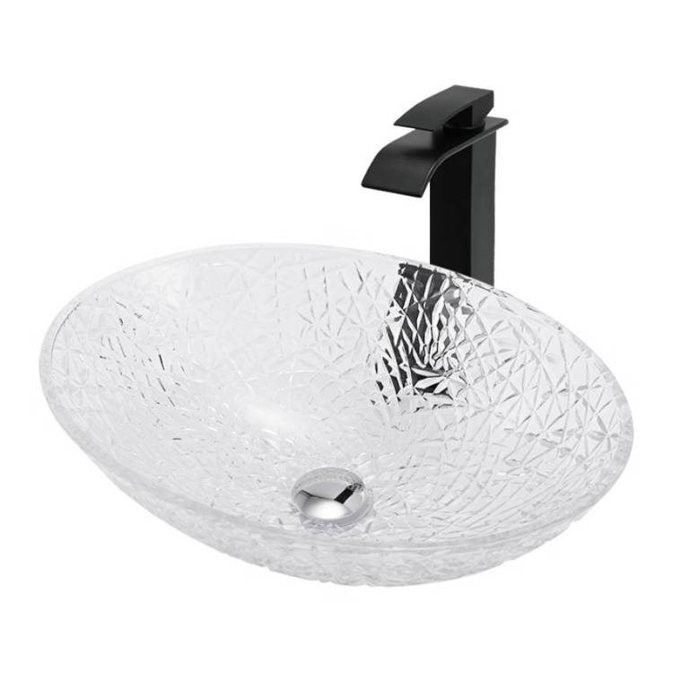 Раковина накладная Abber Glas AK2303 стеклянная прозрачная