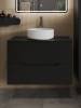 Тумба с раковиной Orange Line Li-80TubMDF+B09-360W черная матовая, 80.5 см фото 4