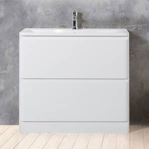 Тумба с раковиной BelBagno Albano 80 напольная, bianco lucido