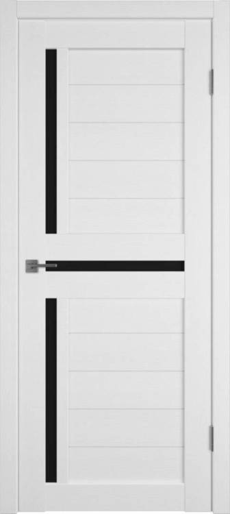 Межкомнатная дверь Владимирская Фабрика Дверей Atum 16 Snow стекло Black Gloss 800x2000