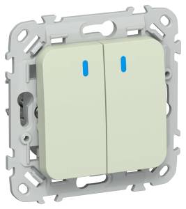 Выключатель 2-клавишный IEK Flite FI-V20-1-10-1-K92 панг