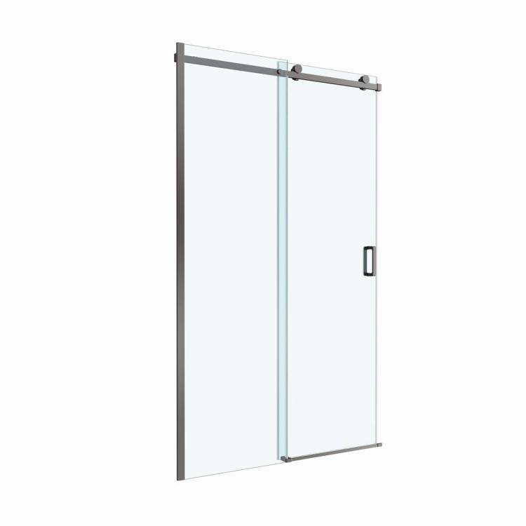 Душевая дверь в нишу BelBagno SOFT_CLOSE-2-BF-1-130-C-GM профиль оружейная сталь, стекло прозрачное, 130x200