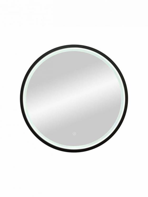 Зеркало Art&Max Livorno AM-Liv-600-DS-F-Nero с подсветкой, 60x60