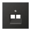 Накладка 2-ой наклонной телефонной/компьютерной розетки Jung LS 990 антрацит AL2969-2UAAN