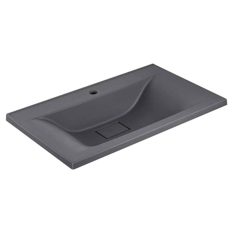 Раковина Vincea VCB-3M800G серый матовый 80x45