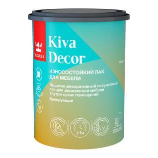 Лак для мебели акрилат износостойкий Tikkurila Kiva Decor полуматовый колеруемый 0.9 л