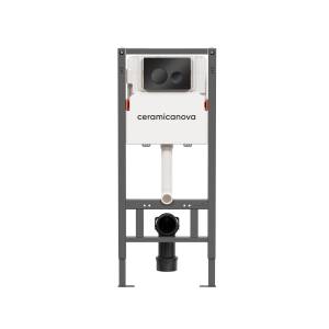 Система инсталляции для унитазов Ceramica Nova Balance CN121001MB кнопка черный матовый