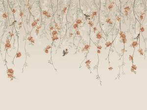 Бесшовные Eco обои Ortograf Chinoiserie 33932 Delicate flowers Ворс+ ОЕ+