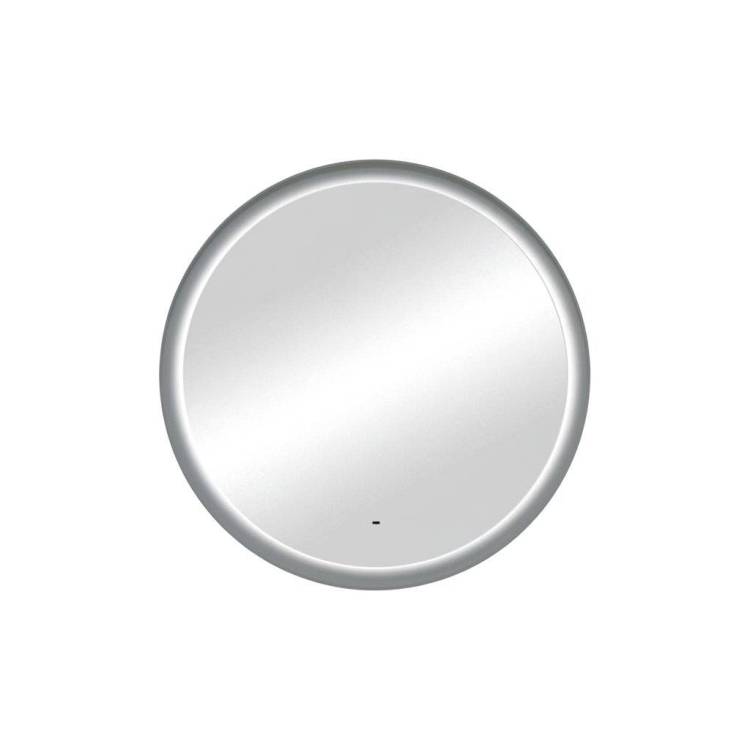 Зеркало Art&Max Napoli AM-Nap-800-DS-F-Grey серый матовый, с подсветкой, 80x80