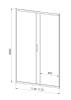 Душевая дверь в нишу Royal Bath Accord RB115HS-T профиль белый, стекло прозрачное, 115x200 фото 2