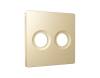 Лицевая панель для двойной TV розетки Ambrella Volt Alfa AP6133 шампань