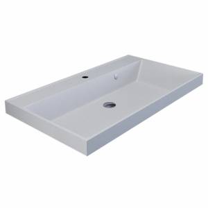 Раковина Uperwood Classic Quartz 291030006 белая матовая, жасмин, 80x45
