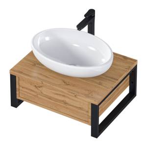 Тумба с раковиной 1MarKa GRUNGE LOFT 70П Ц0000015940 Дуб Вотан 1 ящ.