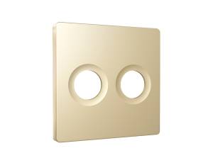 Лицевая панель для двойной TV розетки Ambrella Volt Alfa AP6133 шампань