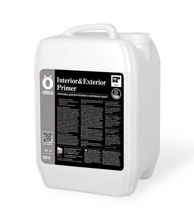 Грунт укрепляющий Olsta Interior & Exterior 10 л