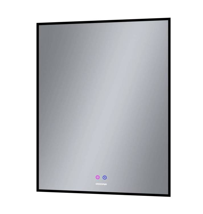 Зеркало Grossman Pragma-норма Black 1870802 700x800x45 мм, LED с сенсорным выключателем и подогревом