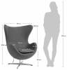 Кресло Bradex Home Egg Style Chair RF 0687 черный/экокожа фото 6