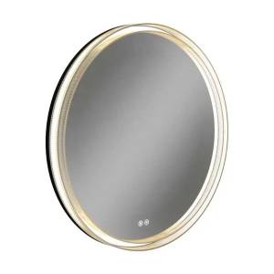 Зеркало Teymi Lina Romantic Black T20132 с подсветкой и подогревом, сенсор, круглое, D60