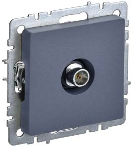 ТВ-розетка оконечная IEK Brite BR-A10-O-K35 маренго