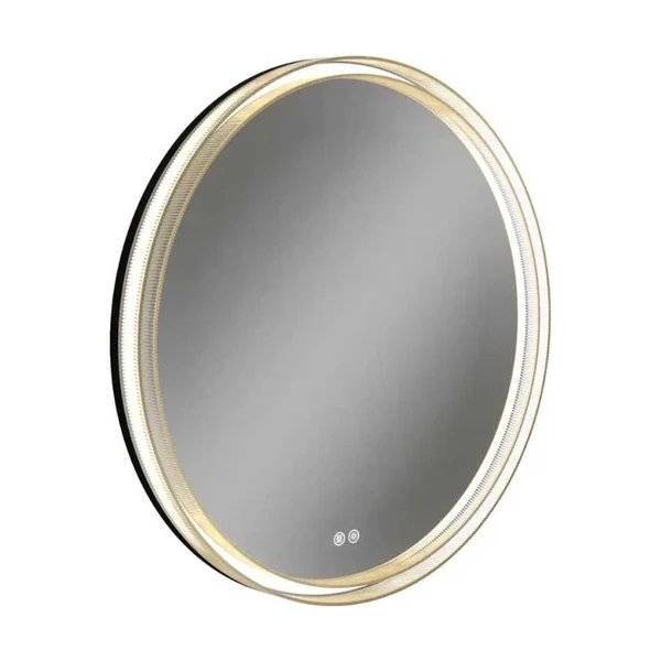 Зеркало Teymi Lina Romantic Black T20132 с подсветкой и подогревом, сенсор, круглое, D60