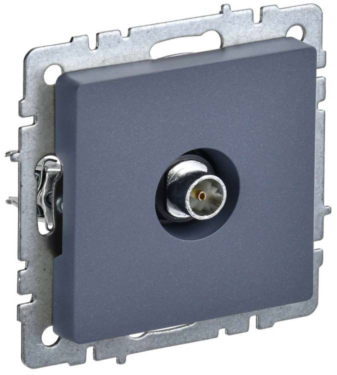 ТВ-розетка оконечная IEK Brite BR-A10-O-K35 маренго