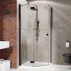 Душевой уголок Radaway Essenza New PTJ 100х100 см левый, стекло прозрачное, профиль черный