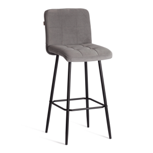 Стул барный Tetchair Medeo 24910 серый, велюр