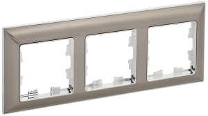 Рамка 3-постовая IEK Brite BR-M32-12-4-K23 хром/никель