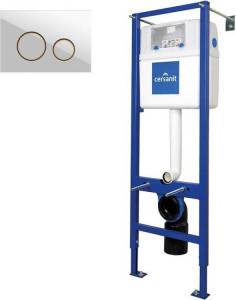 Система инсталляции для унитазов Cersanit Vector с кнопкой Cersanit Twins белая матовая