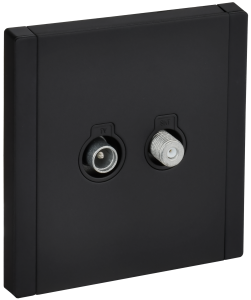 ТВ-розетка TV+SAT IEK Forte&Piano FP-AF20-O-M-K02 черный
